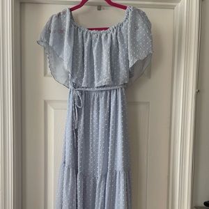 Flowy Light Blue Maxi Dress